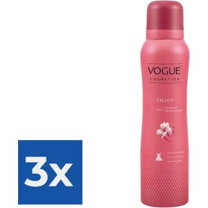 Vogue Deospray Enjoy - 150 ml - Voordeelverpakking 3 stuks
