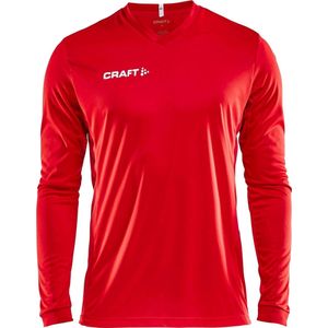 Craft Squad Jersey Solid LS Shirt Heren Sportshirt - Maat S  - Mannen - rood/wit
