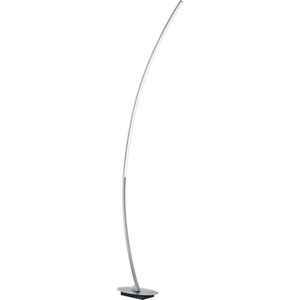LED Vloerlamp - Torna Sola - 11W - Warm Wit 3000K - Dimbaar - Rechthoek - Mat Grijs - Aluminium