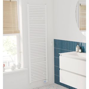 Saqu Fonti Elektrische Handdoekradiator - 1000W - 50x181.7 cm - Mat Wit - Verwarming Badkamer - Radiator