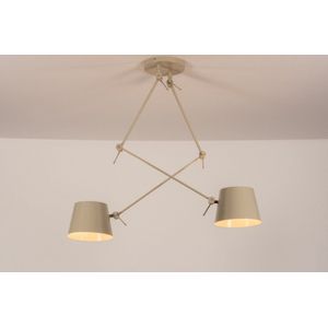 Lumidora Hanglamp 74566 - 2 Lichts - E27 - Beige - Zand - Metaal