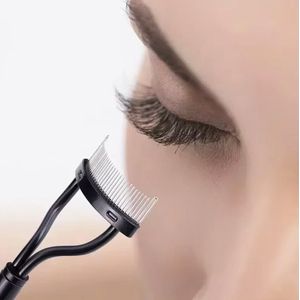 RVS wimper separator borstel zwart - wimper borstel - wimper kam - wimper tool - makeup - wimpers - eyelash separator - mascara - separator - applicator - metalen tanden - IXEN