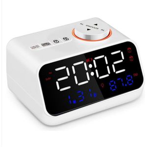 Wekkerradio Op Netstroom - FM Wekkerradio Zonder DAB Plus Met Snooze Functie - Wekkerradio Digitaal Met Netstroom Dubbele USB Poorten