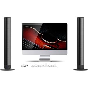 Scheidbare Soundbars Bluetooth 5.3 Surround Sound-systeem met 40W Subwoofer voor Tv-computer - 3D Stereo Home Theatre-luidspreker met U-schijf-optisch-AUX - Html Content .