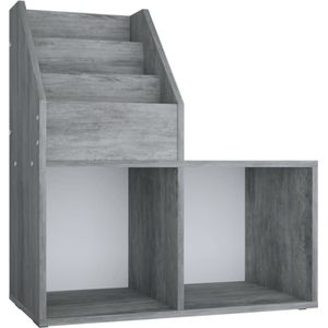 vidaXL-Kindertijdschriftenrek-71x30x78,5-cm-spaanplaat-betongrijs