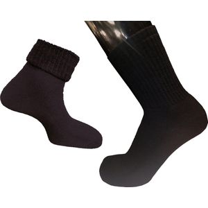 Eureka zachte merino wollen sokken S29 - unisex - zwart - maat 35-38