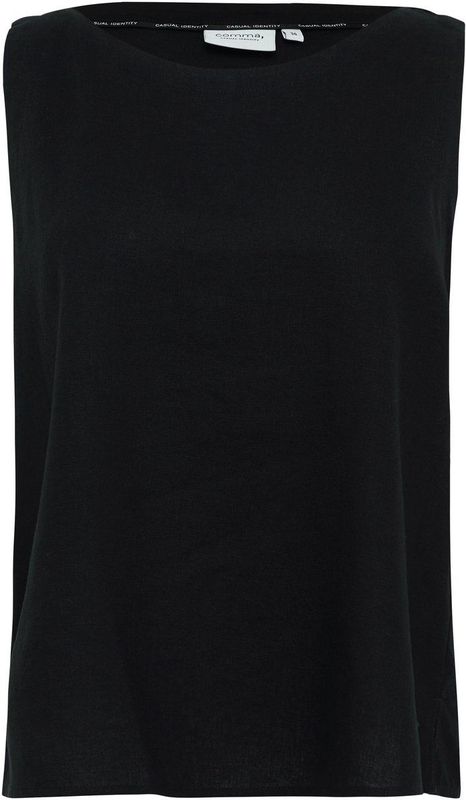 comma - Blouse - Mouwloos - Linnenblend - U-boot Halslijn