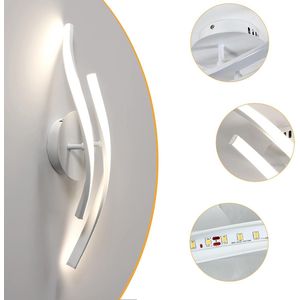Goeco Plafondlamp - 52cm - Groot - LED - 18W - Golfplafondlamp - Met 2 Gebogen Lampen - Neutraal Wit Licht - 4500K