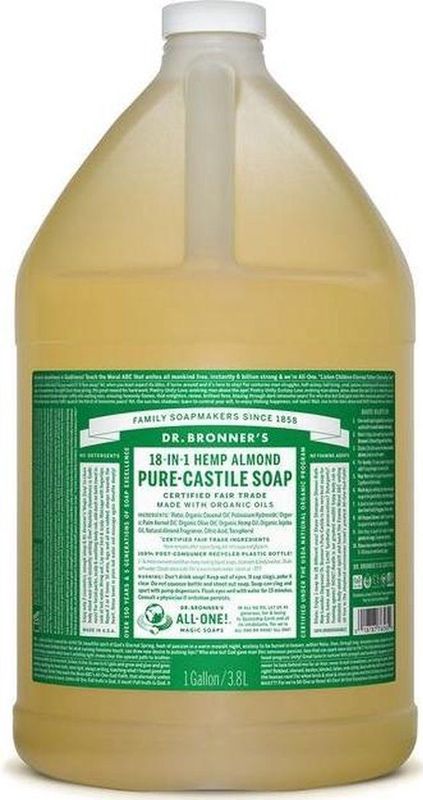 Dr. Bronner's - Almond Pure-Castile Soap - Handzeep - 3785 ml