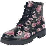 Rock Rebel by EMP Zwarte laarzen met bloemen allover print - Dames - EU37