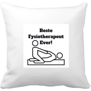 Akyol - beste fysiotherapeut Kussen hoes - Beste fysiotherapeut - therapeut - cadeau - 40 bij 40 cm