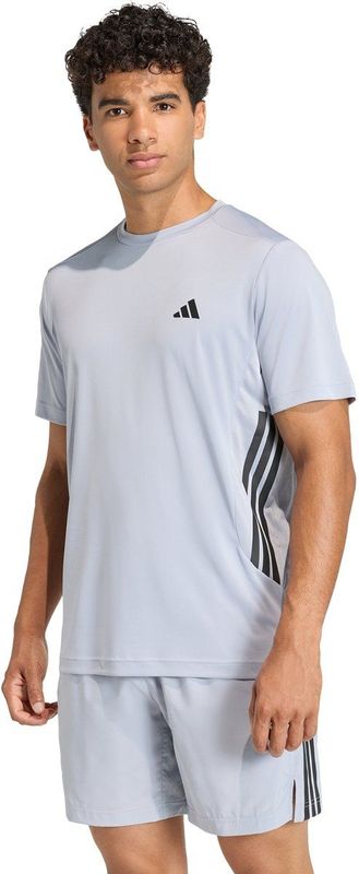 adidas Performance TECH ESSENTIALS WORKOUT 3 STRIPES T-SHIRT - Heren - Grijs