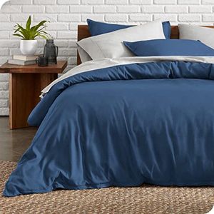 Dekbedovertrek Set Emperor Size - Ultra-Zachte Lichtgewicht Koel Dekbedovertrek met 2 Kussenslopen - Donkerblauw