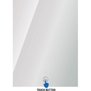 QUEEN Badkamerspiegel Met Geintegreerde LED Verlichting Anti Condens Touchscreen Schakelaar 60x60cm