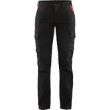 Blaklader Dames industrie werkbroek stretch 7144-1832 - Zwart/Rood - C50