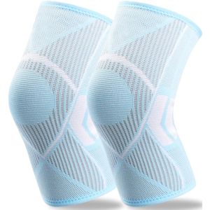 Kniebeschermers - 2-delige kniebandages voor mannen en vrouwen - Kniecompressiebandages voor scheurde meniscus, gewrichtspijn, laterale knieband, artrose, tendinitis, sport en blessures