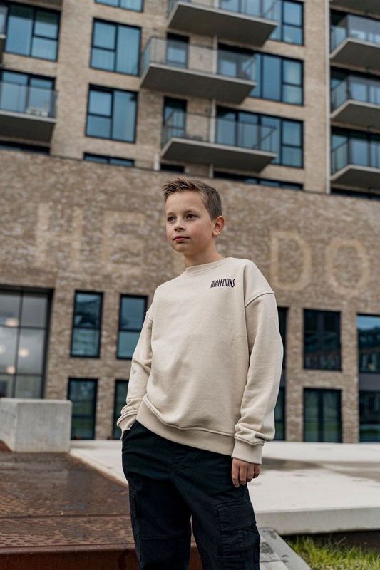 Malelions - Kids Hollywood Map - Sweater - Beige