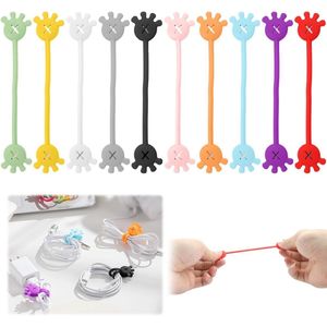 10 stuks magnetische kabelbinders siliconen 12 cm herbruikbare kleurrijke kabelmanager