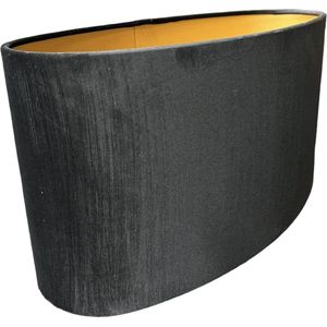 Lampenkap moodlight ovaal 45x22.5x25 velvet zwart