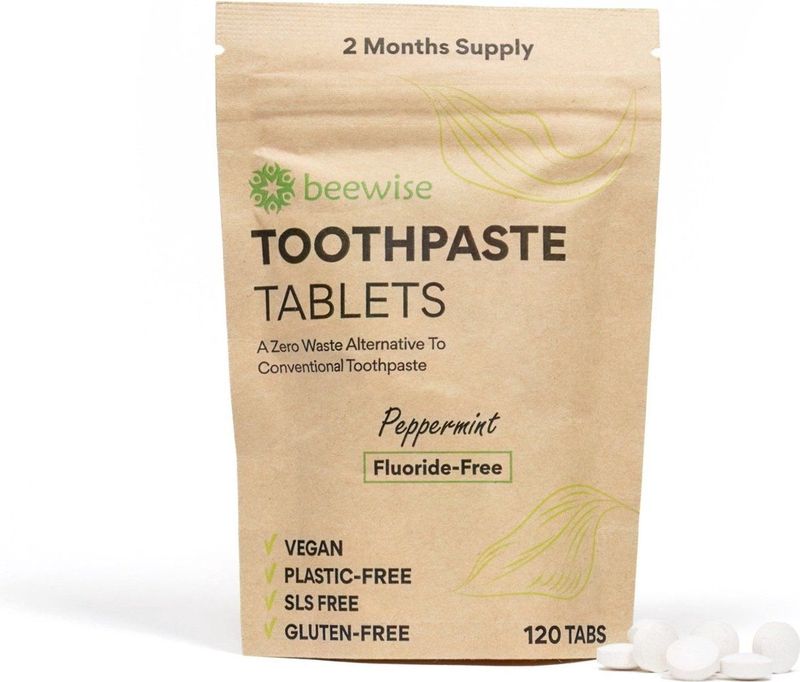 Tandpasta Tablets - Natuurlijke Ingrediënten - 120 Stuks - Pepermunt Smaak