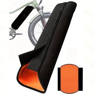 Protection Anti-intempéries Batterie Housse Protection Batterie Vélo électrique - Néoprène étanche - Cadre 28-36 Cm - Anti-rayures Et Intempéries - Noir/Orange Housse Batterie Vélo électrique