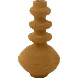 J-Line vase Pot Triple - papier maché - geel