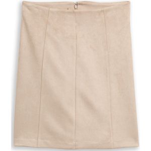 TOM TAILOR - Kokerrok - Beige - Knielengte - Aansluitende Pasvorm