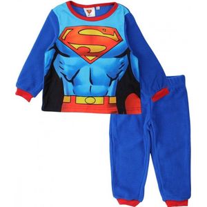 Superman fleece pyjama - pyjamaset - fleece - maat 128 - 8 jaar