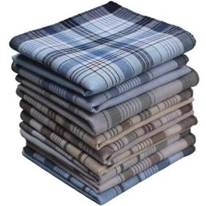 Zakdoeken Pak van 10 - Herenzakdoeken - Katoen - Zakdoeken 38cm x 38cm