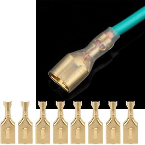 Blade Connector Vierkante Connector Messing Plug en Pull Type 7.8mm - 100 Stuks voor Machines Elektriciteit Spoorweg Scheepsbouw Luchtvaart