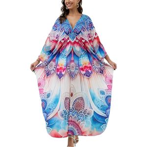 Boho Kaftan voor Dames in Grote Maat - Ruime Strandjurk en Poncho