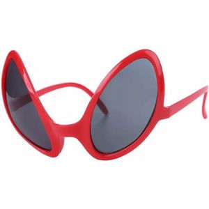 Alien Bril - Feestbril - Carnaval - Halloween - Rood