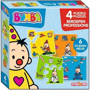 Bumba 4 In 1 Puzzel - Beroepen - 4 X 6 Stukken