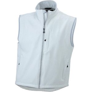James and Nicholson Heren Waterdichte Softshell Vest (Off-White)