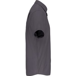 Kariban Heren non-iron micro sergé overhemd korte mouwen K539 - Zinc - XL