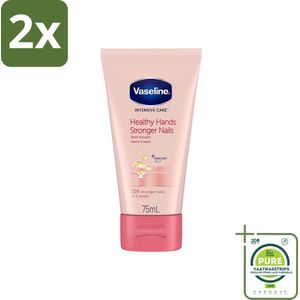 Vaseline - Healthy Hands & Stronger Nails - Handcrème - Versterkend - 75 ml - Voordeelverpakking - 2 stuks - Handcrème - Nagelversterking