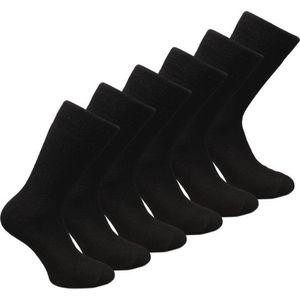 6 paar Thermosokken - Zwart - Maat 43-46