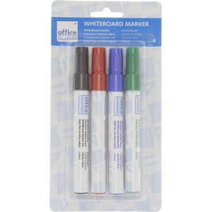 [Office essentials] Whiteboard markers - 4 kleuren - alcoholbasis - Marqueurs