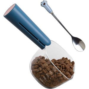 Maatschep met Clip voor 120g Droogvoer en Ingeblikt Voedsel