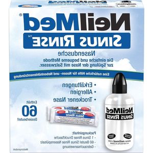 Neusdouche met 60 porties neusspoelzout voor verkoudheid, verstopte neus en allergieën