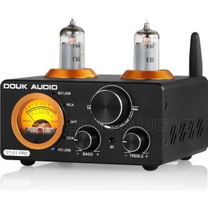 Nobsound - Buizenversterker - Voorversterker - 100W + 100W - DAC & Stereo - Bluetooth 5.0 - Inclusief VU Meter - Met Afstandsbediening