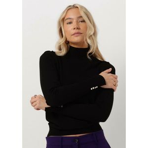 Jansen Amsterdam Fn187 Fine Knit Turtle Neck Long Sleeves Truien & vesten Dames - Sweater - Hoodie - Vest- Zwart - Maat XXL