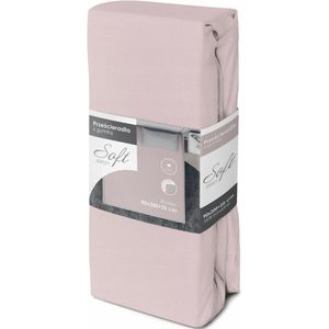 Hoeslaken Jersey Katoen 90x200cm Roze met Elastiek