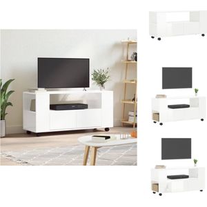vidaXL TV-meubel - Trendy - TV-meubel - 102 x 34.5 x 43 cm - Hoogglans wit - Kast