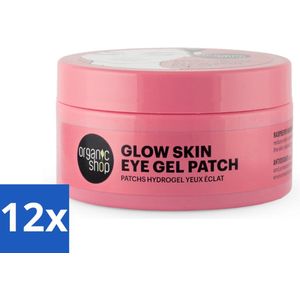 Organic Shop - Eye Gel Patch Berry Iced Tea & Antioxidant - Kalmerend en Hydraterend - 60 Patches - Voordeelverpakking - 12 stuks