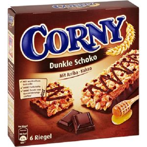 Corny mueslirepen pure chocolade 6 stuks à 20 g elk 10 x 120 g pakken