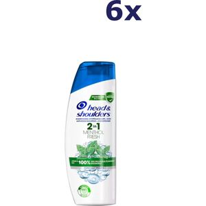 6x Head & Shoulders shampoo menthol 2in1 380ML