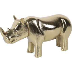 Countryfield - Beeld Lando - Neushoorn - Goud - Aluminium - 27 x 9 x 13 cm