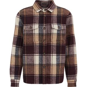 WE Fashion - Boxy Fit Overshirt - Bordeauxrood