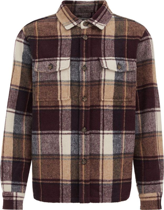 WE Fashion - Boxy Fit Overshirt - Bordeauxrood
